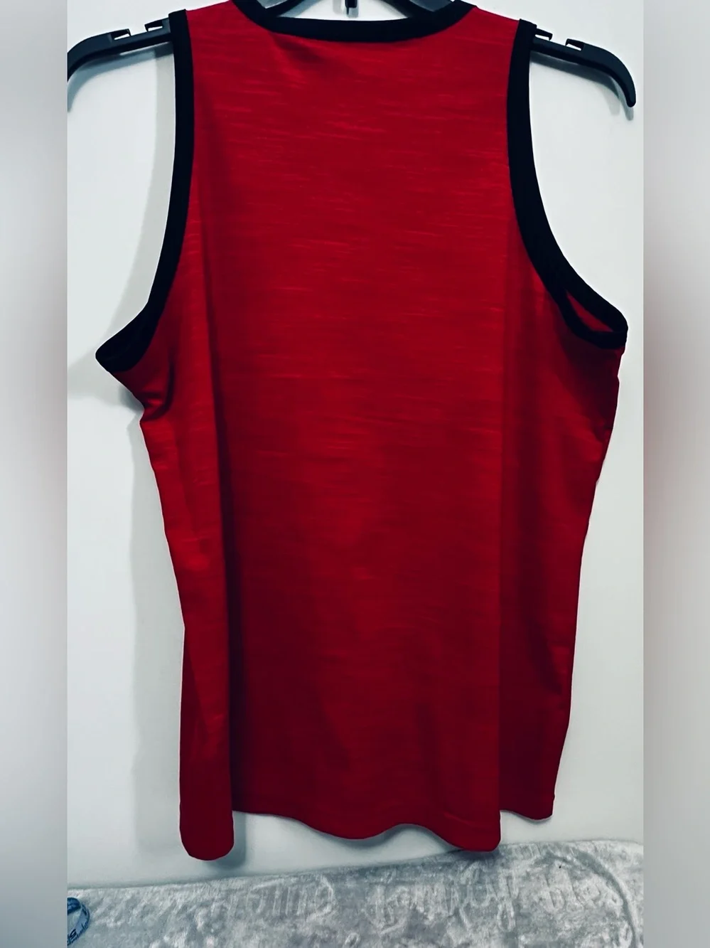 Adidas Heather Red Active Training Tank Top Men's Size Large Center Logo